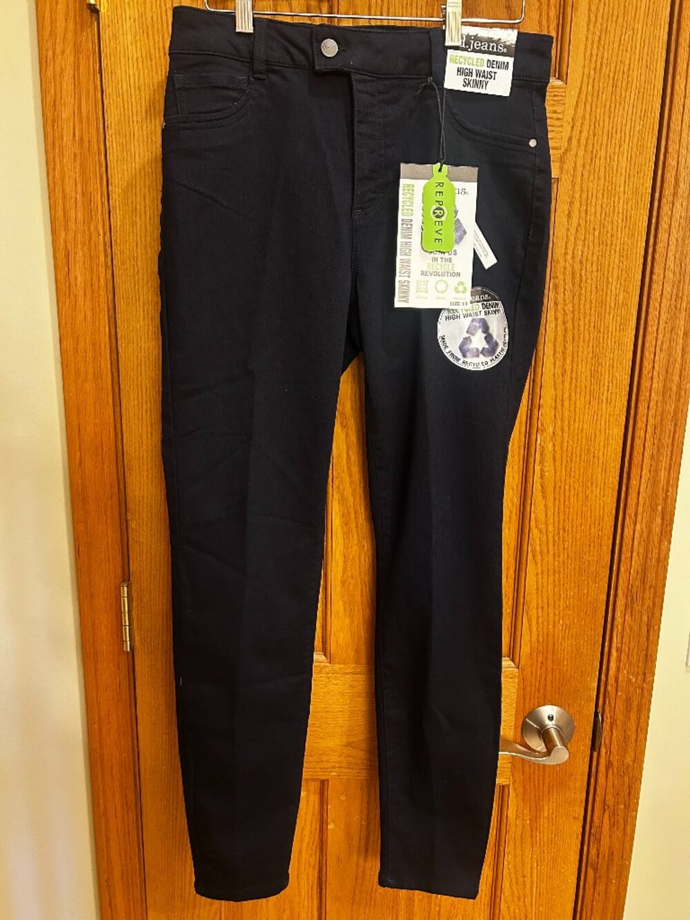 d. Jeans Recycled Denim High Waist Skinny Jeans.